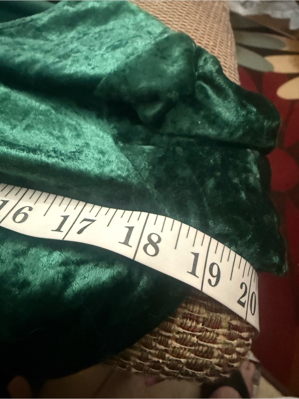 Vintage 90s Jamie Brooke Green Crushed Velvet Skater Dress - Picture 6 of 9